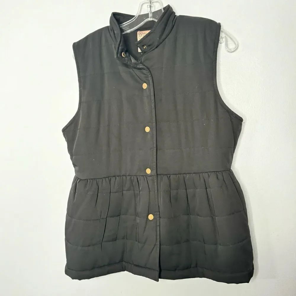 Anthropologie Tulle black vest size large
